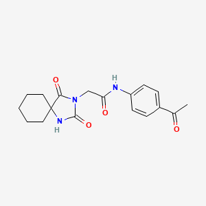 N-(4-acetylphenyl)-2-(2,4-dioxo-1,3-diazaspiro[4.5]dec-3-yl)acetamide