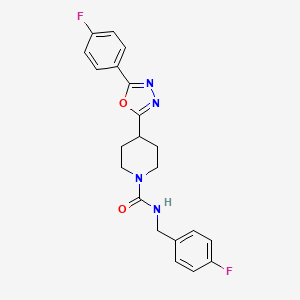 N-(4-fluorobenzyl)-4-(5-(4-fluorophenyl)-1,3,4-oxadiazol-2-yl)piperidine-1-carboxamide