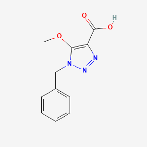 molecular formula C11H11N3O3 B2394091 1-Benzyl-5-methoxy-triazole-4-carboxylic acid CAS No. 1365940-35-7