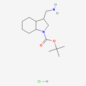 Tert-butyl 3-(aminomethyl)-2,3,3a,4,5,6,7,7a-octahydroindole-1-carboxylate;hydrochloride