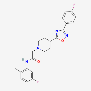 N-(5-fluoro-2-methylphenyl)-2-(4-(3-(4-fluorophenyl)-1,2,4-oxadiazol-5-yl)piperidin-1-yl)acetamide