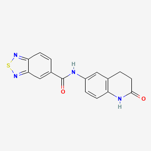 molecular formula C16H12N4O2S B2394105 N-(2-氧代-1,2,3,4-四氢喹啉-6-基)苯并[c][1,2,5]噻二唑-5-甲酰胺 CAS No. 1207055-91-1