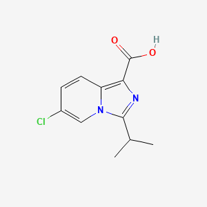 molecular formula C11H11ClN2O2 B2394106 6-Chloro-3-isopropylimidazo[1,5-a]pyridine-1-carboxylic acid CAS No. 1427411-54-8