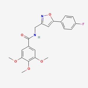 molecular formula C20H19FN2O5 B2394107 N-((5-(4-氟苯基)异恶唑-3-基)甲基)-3,4,5-三甲氧基苯甲酰胺 CAS No. 953010-08-7