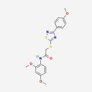 molecular formula C19H19N3O4S2 B2394109 N-(2,4-dimethoxyphenyl)-2-((3-(4-methoxyphenyl)-1,2,4-thiadiazol-5-yl)thio)acetamide CAS No. 864922-38-3
