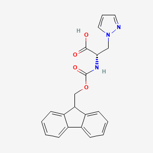 molecular formula C21H19N3O4 B2394113 Fmoc-Ala(1-Pyz)-OH CAS No. 1217450-35-5