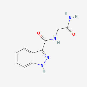 molecular formula C10H10N4O2 B2394116 N-(2-amino-2-oxoethyl)-1H-indazole-3-carboxamide CAS No. 1049168-23-1