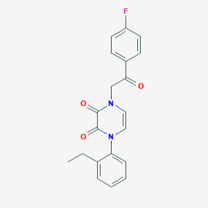 1-(2-Ethylphenyl)-4-[2-(4-fluorophenyl)-2-oxoethyl]pyrazine-2,3-dione