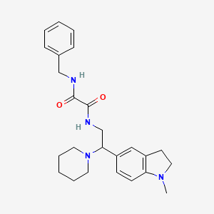 molecular formula C25H32N4O2 B2394122 N1-benzyl-N2-(2-(1-methylindolin-5-yl)-2-(piperidin-1-yl)ethyl)oxalamide CAS No. 922031-64-9