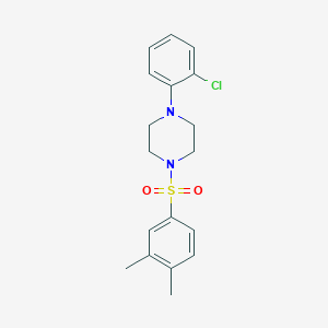 molecular formula C18H21ClN2O2S B239413 1-(2-Chlorophenyl)-4-[(3,4-dimethylphenyl)sulfonyl]piperazine 