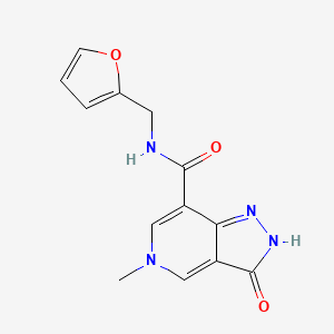 N-(furan-2-ylmethyl)-5-methyl-3-oxo-3,5-dihydro-2H-pyrazolo[4,3-c]pyridine-7-carboxamide