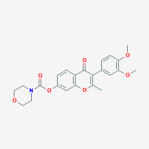 molecular formula C23H23NO7 B2394134 3-(3,4-dimethoxyphenyl)-2-methyl-4-oxo-4H-chromen-7-yl morpholine-4-carboxylate CAS No. 845637-08-3