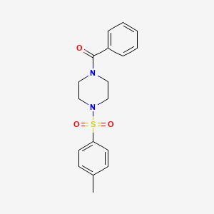 molecular formula C18H20N2O3S B2394137 Phenyl(4-tosylpiperazin-1-yl)methanone CAS No. 94068-12-9