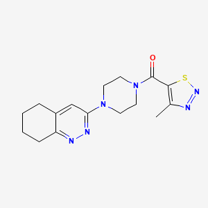 molecular formula C16H20N6OS B2394140 (4-Methyl-1,2,3-thiadiazol-5-yl)(4-(5,6,7,8-tetrahydrocinnolin-3-yl)piperazin-1-yl)methanone CAS No. 2034370-44-8