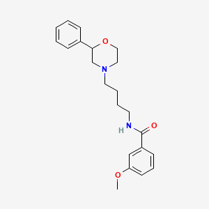 molecular formula C22H28N2O3 B2394145 3-methoxy-N-(4-(2-phenylmorpholino)butyl)benzamide CAS No. 953971-54-5