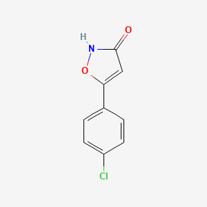 molecular formula C9H6ClNO2 B2394154 3-Hydroxy-5-(4-chlorophenyl)isoxazole CAS No. 14723-58-1