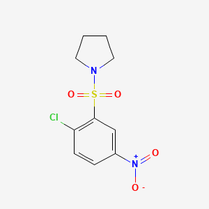 molecular formula C10H11ClN2O4S B2394159 1-(2-Chloro-5-nitrobenzenesulfonyl)pyrrolidine CAS No. 40833-70-3