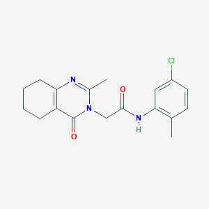 molecular formula C18H20ClN3O2 B2394180 N-(5-chloro-2-methylphenyl)-2-(2-methyl-4-oxo-5,6,7,8-tetrahydroquinazolin-3-yl)acetamide CAS No. 1251621-64-3