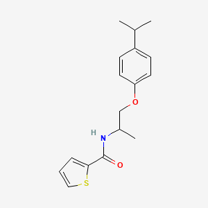 molecular formula C17H21NO2S B2394182 N-{1-[4-(丙-2-基)苯氧基]丙-2-基}噻吩-2-甲酰胺 CAS No. 380189-58-2