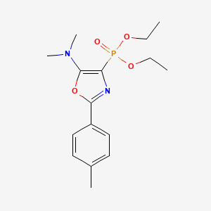 molecular formula C16H23N2O4P B2394188 4-diethoxyphosphoryl-N,N-dimethyl-2-(4-methylphenyl)-1,3-oxazol-5-amine CAS No. 321684-25-7