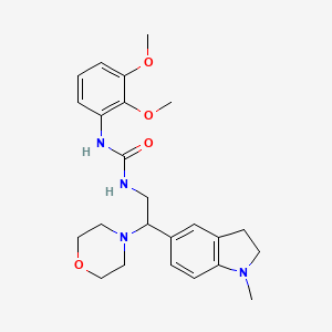 molecular formula C24H32N4O4 B2394190 1-(2,3-Dimethoxyphenyl)-3-(2-(1-methylindolin-5-yl)-2-morpholinoethyl)urea CAS No. 1171662-07-9