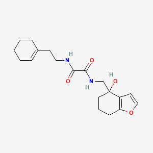 molecular formula C19H26N2O4 B2394191 N1-(2-(环己-1-烯-1-基)乙基)-N2-((4-羟基-4,5,6,7-四氢苯并呋喃-4-基)甲基)草酰胺 CAS No. 2310141-73-0