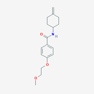 molecular formula C17H23NO3 B2394192 4-(2-methoxyethoxy)-N-(4-methylenecyclohexyl)benzamide CAS No. 2320681-50-1