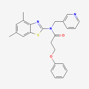 molecular formula C24H23N3O2S B2394201 N-(4,6-dimethylbenzo[d]thiazol-2-yl)-3-phenoxy-N-(pyridin-3-ylmethyl)propanamide CAS No. 887459-27-0