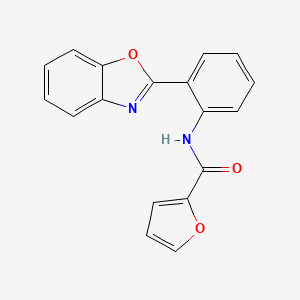 molecular formula C18H12N2O3 B2394202 N-[2-(1,3-benzoxazol-2-yl)phenyl]furan-2-carboxamide CAS No. 477500-34-8