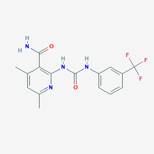 4,6-Dimethyl-2-({[3-(trifluoromethyl)anilino]carbonyl}amino)nicotinamide