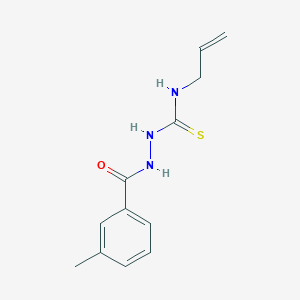 molecular formula C12H15N3OS B2394206 N-allyl-2-(3-methylbenzoyl)hydrazinecarbothioamide CAS No. 142993-39-3