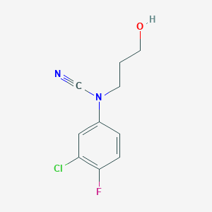 (3-Chloro-4-fluorophenyl)-(3-hydroxypropyl)cyanamide