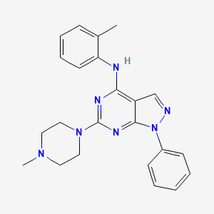 molecular formula C23H25N7 B2394227 N-(2-methylphenyl)-6-(4-methylpiperazin-1-yl)-1-phenyl-1H-pyrazolo[3,4-d]pyrimidin-4-amine CAS No. 946287-89-4