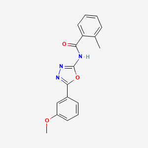 molecular formula C17H15N3O3 B2394232 N-(5-(3-methoxyphenyl)-1,3,4-oxadiazol-2-yl)-2-methylbenzamide CAS No. 888414-41-3