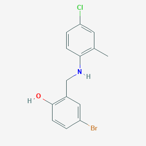 4-Bromo-2-{[(4-chloro-2-methylphenyl)amino]methyl}phenol