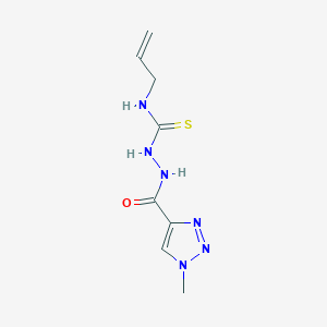 molecular formula C8H12N6OS B2394234 1-[(1-Methyltriazole-4-carbonyl)amino]-3-prop-2-enylthiourea CAS No. 2309804-00-8