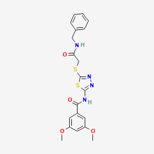 molecular formula C20H20N4O4S2 B2394242 N-(5-((2-(benzylamino)-2-oxoethyl)thio)-1,3,4-thiadiazol-2-yl)-3,5-dimethoxybenzamide CAS No. 893345-58-9