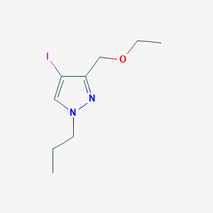 molecular formula C9H15IN2O B2394246 3-(ethoxymethyl)-4-iodo-1-propyl-1H-pyrazole CAS No. 1856020-36-4