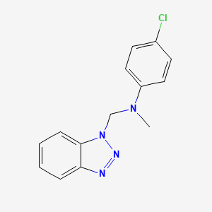 molecular formula C14H13ClN4 B2394254 N-(benzotriazol-1-ylmethyl)-4-chloro-N-methylaniline CAS No. 300680-05-1
