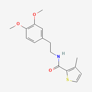 molecular formula C16H19NO3S B2394256 N-[2-(3,4-dimethoxyphenyl)ethyl]-3-methylthiophene-2-carboxamide CAS No. 1023537-11-2