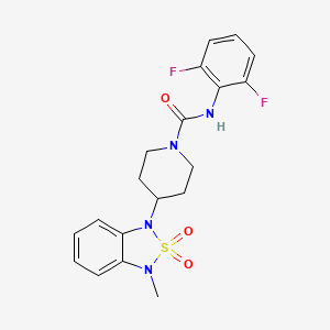 molecular formula C19H20F2N4O3S B2394264 N-(2,6-二氟苯基)-4-(3-甲基-2,2-二氧化苯并[c][1,2,5]噻二唑-1(3H)-基)哌啶-1-甲酰胺 CAS No. 2034328-32-8