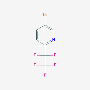 molecular formula C7H3BrF5N B2394265 5-溴-2-(全氟乙基)吡啶 CAS No. 1580464-64-7
