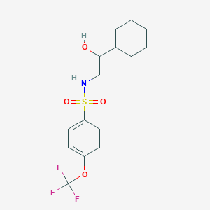 molecular formula C15H20F3NO4S B2394267 N-(2-cyclohexyl-2-hydroxyethyl)-4-(trifluoromethoxy)benzenesulfonamide CAS No. 1351598-11-2