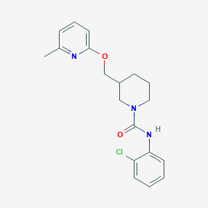 molecular formula C19H22ClN3O2 B2394268 N-(2-Chlorophenyl)-3-[(6-methylpyridin-2-yl)oxymethyl]piperidine-1-carboxamide CAS No. 2379984-37-7