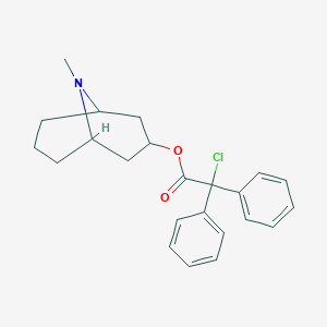 molecular formula C23H26ClNO2 B239427 (9-Methyl-9-azabicyclo[3.3.1]nonan-3-yl) 2-chloro-2,2-diphenylacetate CAS No. 1927-14-6