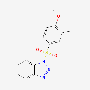 molecular formula C14H13N3O3S B2394272 1-(4-Methoxy-3-methylphenyl)sulfonylbenzotriazole CAS No. 333311-24-3