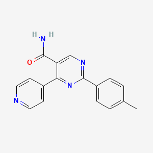 molecular formula C17H14N4O B2394279 2-(4-Methylphenyl)-4-(4-pyridinyl)-5-pyrimidinecarboxamide CAS No. 400077-58-9