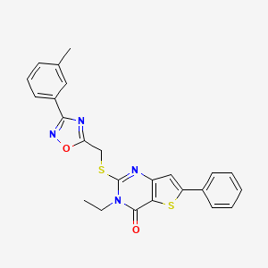 molecular formula C24H20N4O2S2 B2394293 N-(叔丁基)-2-[4-(环己基羰基)哌嗪-1-基]-6-(4-乙基苯基)咪唑并[2,1-b][1,3,4]噻二唑-5-胺 CAS No. 1217041-90-1
