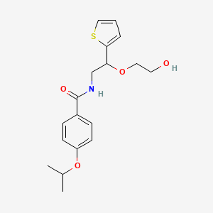 molecular formula C18H23NO4S B2394294 N-(2-(2-hydroxyethoxy)-2-(thiophen-2-yl)ethyl)-4-isopropoxybenzamide CAS No. 2034303-02-9