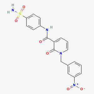 molecular formula C19H16N4O6S B2394305 1-(3-nitrobenzyl)-2-oxo-N-(4-sulfamoylphenyl)-1,2-dihydropyridine-3-carboxamide CAS No. 941953-22-6